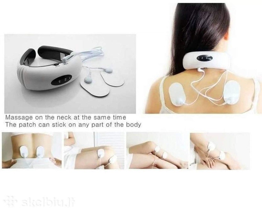 Electric Tens Unit Pulse Neck Massager Magnetic Pulse Therapy Vertebra  Relax