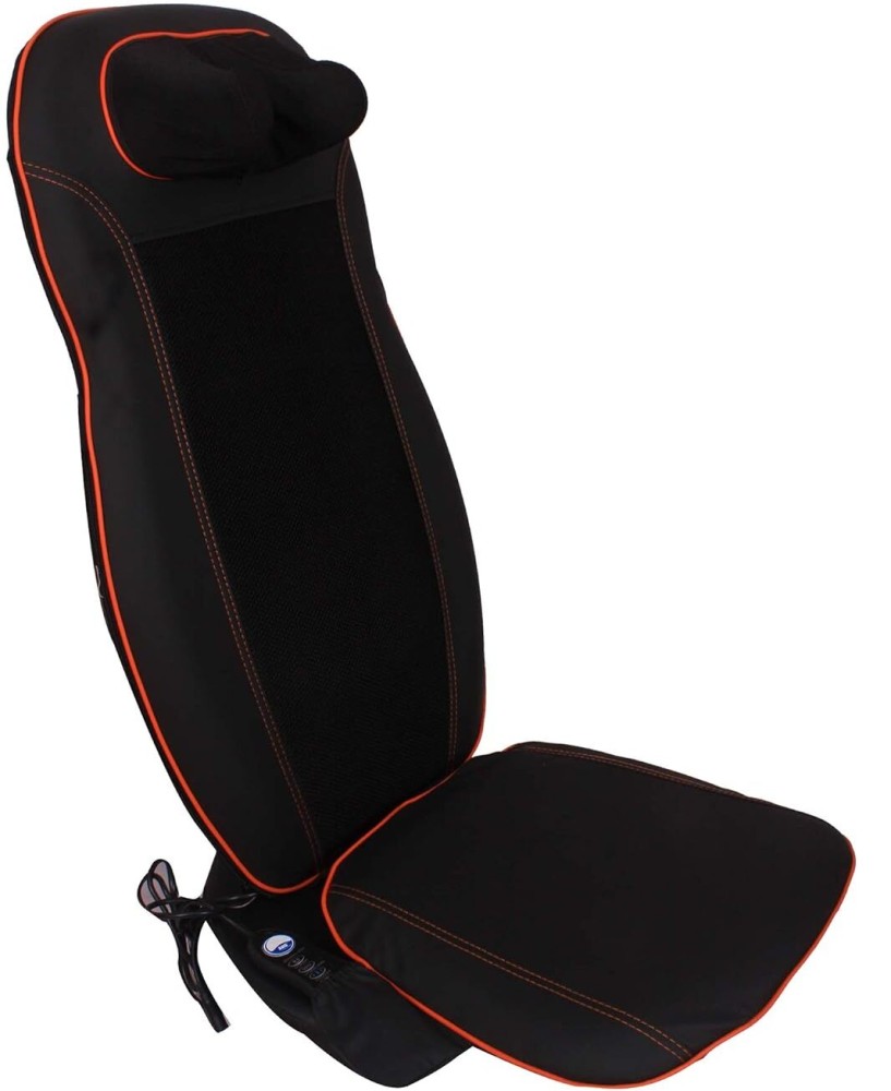 Qawachh Black Car Seat Full Back Massage Cushion Vibrating Heated