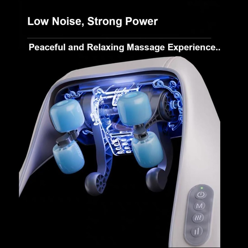Wireless Heat Neck/Back Massager - 5D Kneading, Electric, Deep Tissue Pillow