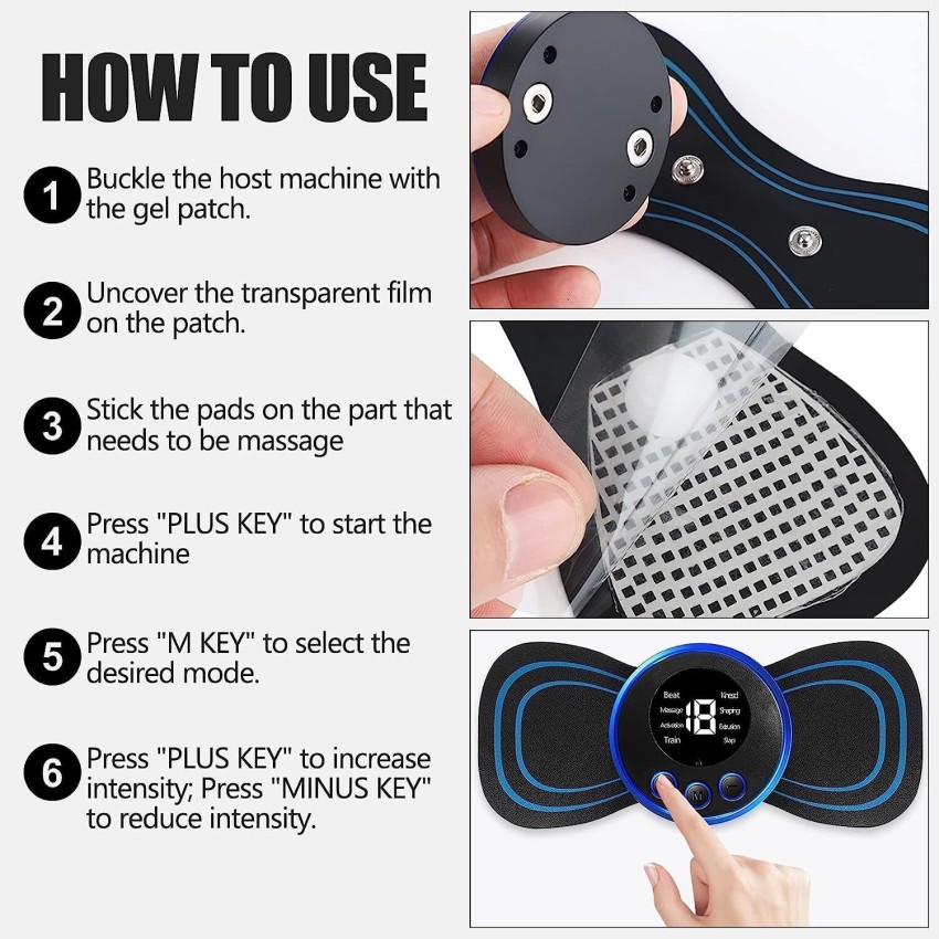 1Pc Mini Massage Pads Cervical Massage Patch Portable Electric