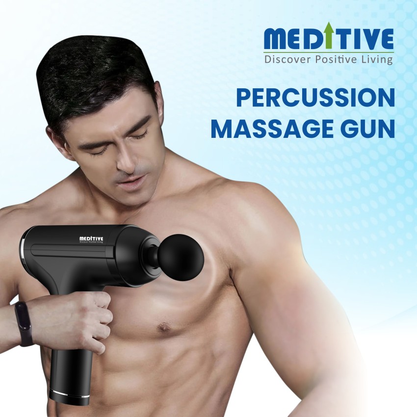 MEDITIVE Handheld Deep Tissue Massager Percussion Massage Machine for  Muscles