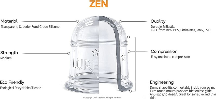 Lure Essentials Zen Anti Cellulite Cup – The Original Cupping Therapy  Treatment Zen Anti Cellulite Cup – The Original Cupping Therapy Treatment  Massager - Lure Essentials 