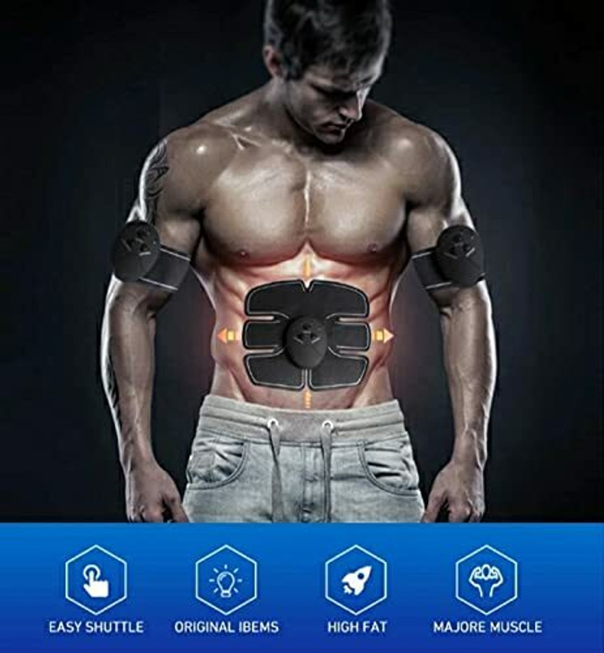 SEVENSPACE Mobile Gym Excel Beauty body Pad for 6 pack EMS Abdominal Muscle Stimulator pack of 1 Massager Black Mobile Gym Excel Beauty body Pad for 6 pack EMS Abdominal Muscle Stimulator pack of