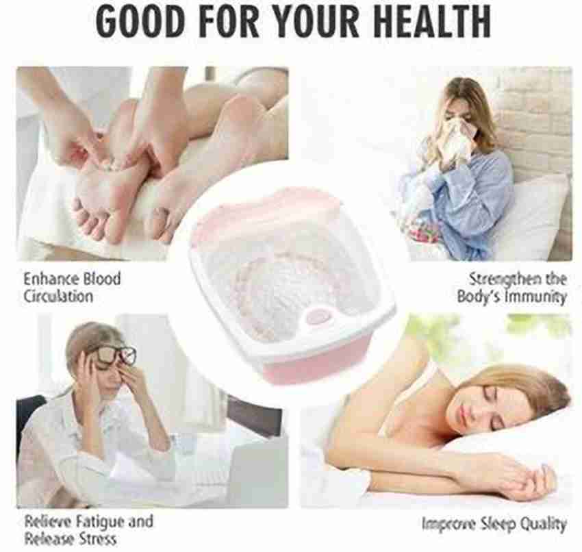 Lantech MAXTOP Electric Foldable Foot Spa Tub with Automatic Water