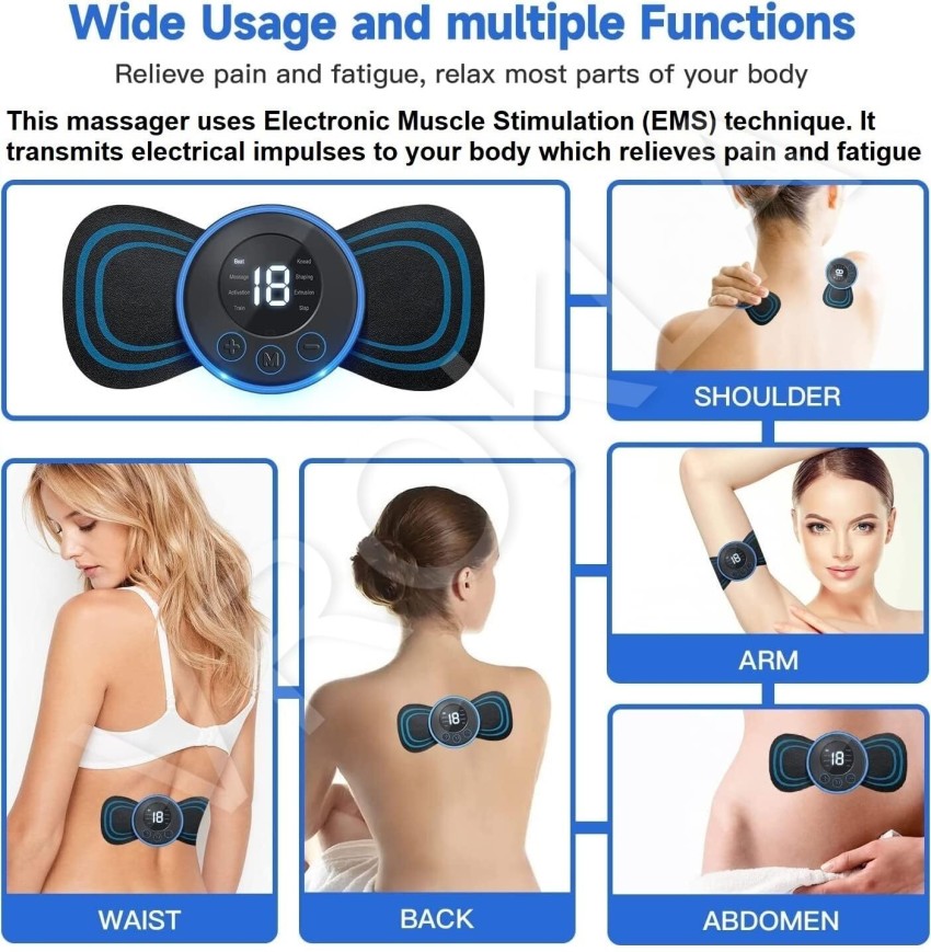 Portable 8 Mode EMS Cervical Vertebra Massage Patch Neck Rechargeable  Massager for Muscle Pain Relief Cervical Massage