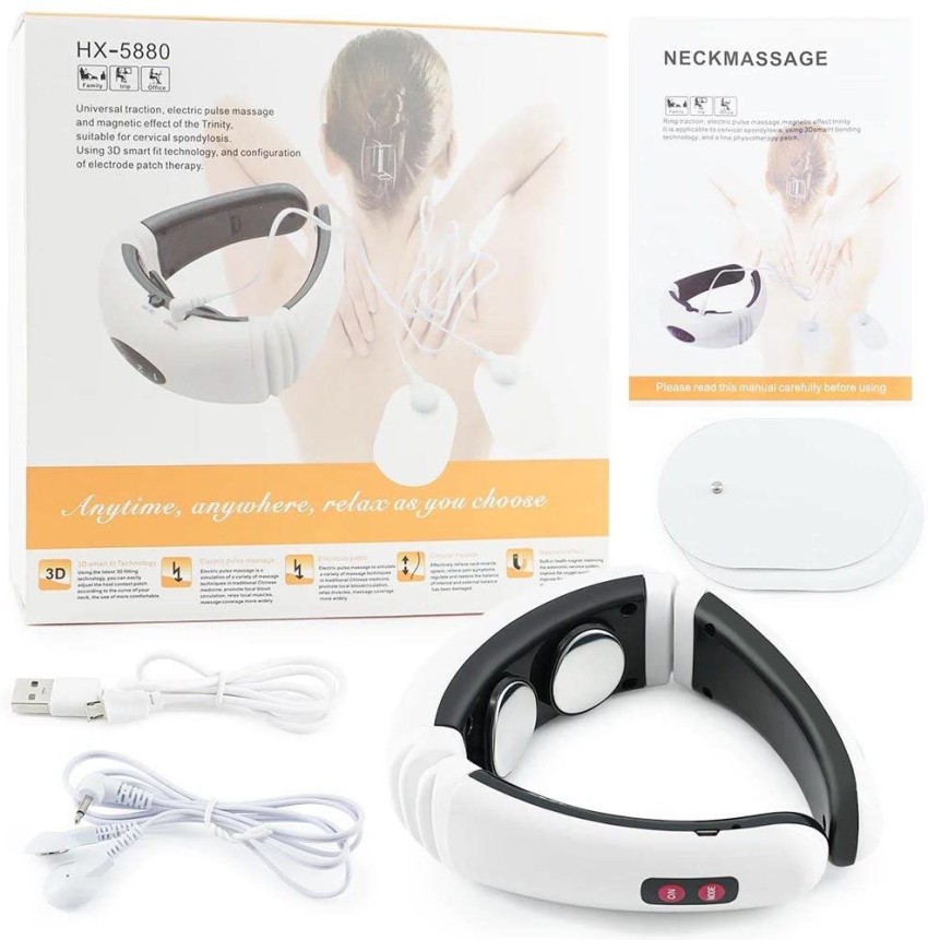 6 Heads Smart Electric Neck and Back Pulse Massager l Wireless