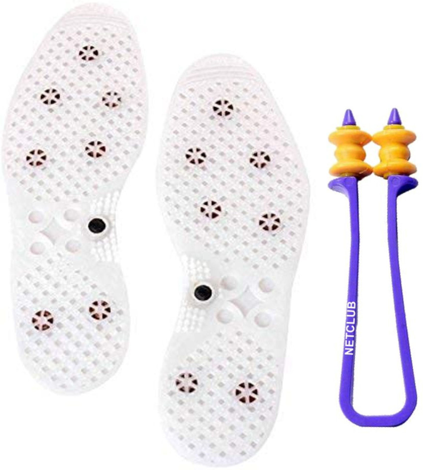 netclub Acupressure shoe insoles foot massage therapy Pain Relief Cuttable 1 pair rubber magnet unisex magnetic shoes sole for blood circulation height growth increase Massager netclub Flipkart