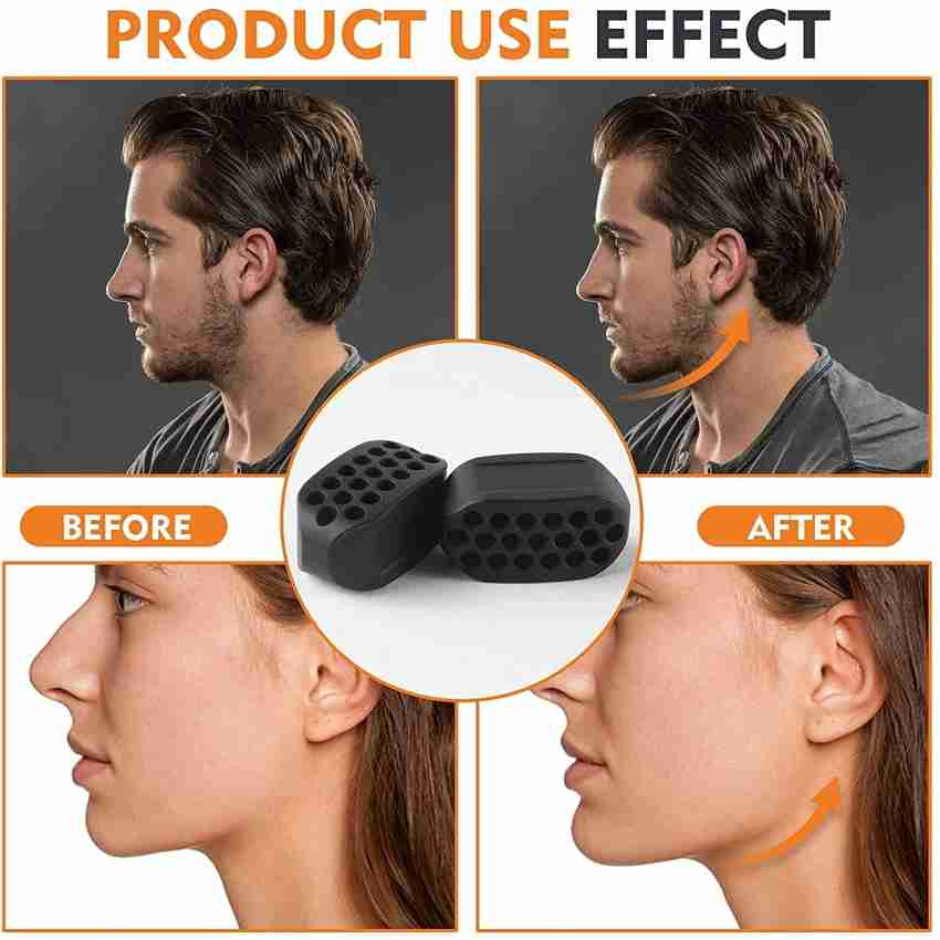 Jaw Exerciser for Men & Women - 3 Resistance Levels Silicone Jawline Shaper  (6 PCS) with Case - Slims & Tones Face Powerful Jawline Trainer - Facial