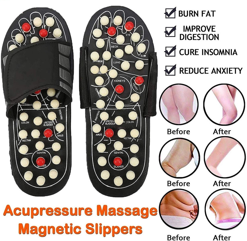 ZURU BUNCH Magnetic Therapy Yoga Paduka Spring Acupressure Slippers for Men and Women the Solution for All Problems and Dual Benefits Massager