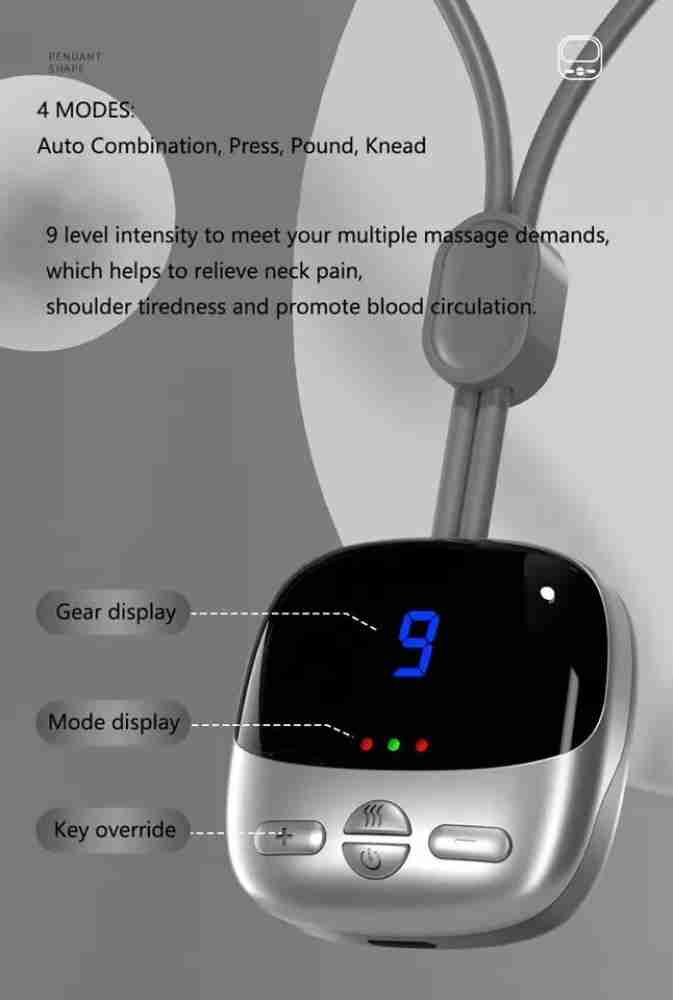 Smart Neck Massage Pendant Electric Heating Neck and Shoulder Massager With  16 Levels of Massage Intensity Portable Mini Massage