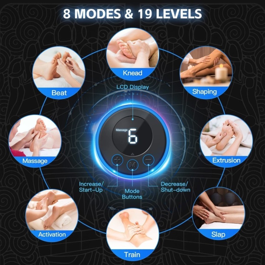 19 Level EMS Electric Foot Massager Pad Blood Circulation Muscle Stimulator