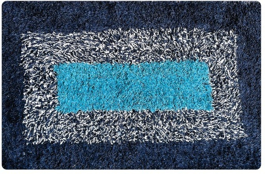 Multicolor Abstract Rectangle Cotton Door Mat, For Bathroom, Size