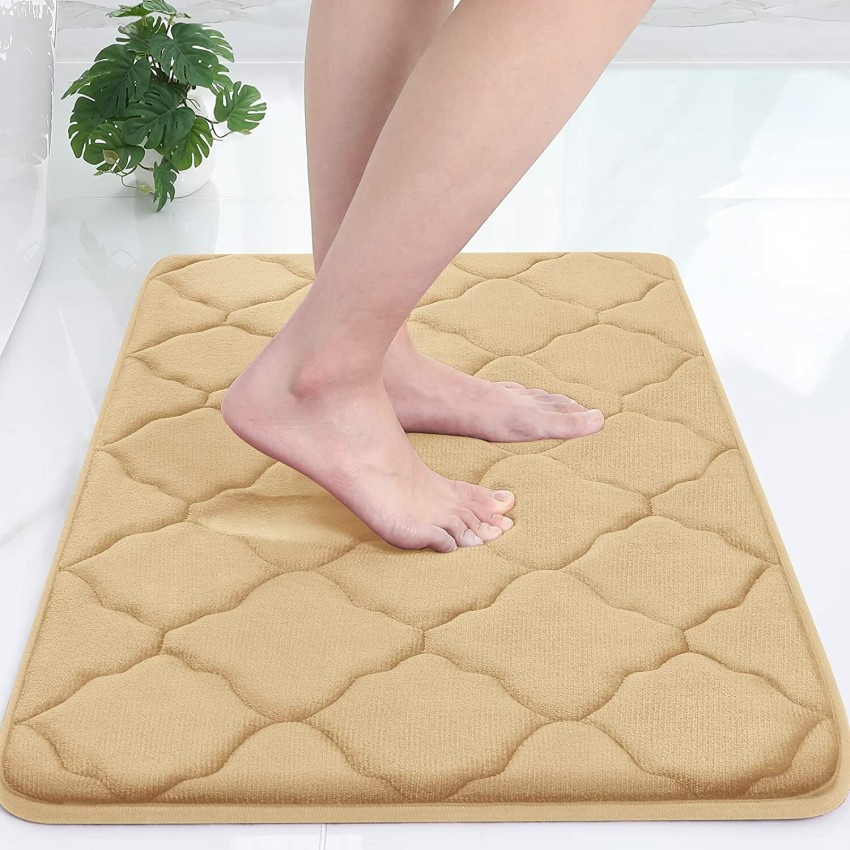 Buy Kuber Industries Carpet, Water Absorption Embossed Floral Pattern Floor  Mat