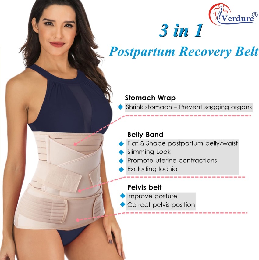 Verdure Abdominal binder postpartum 3 in 1 post pregnancy belt after  delivery(size-M) - Buy maternity care products in India