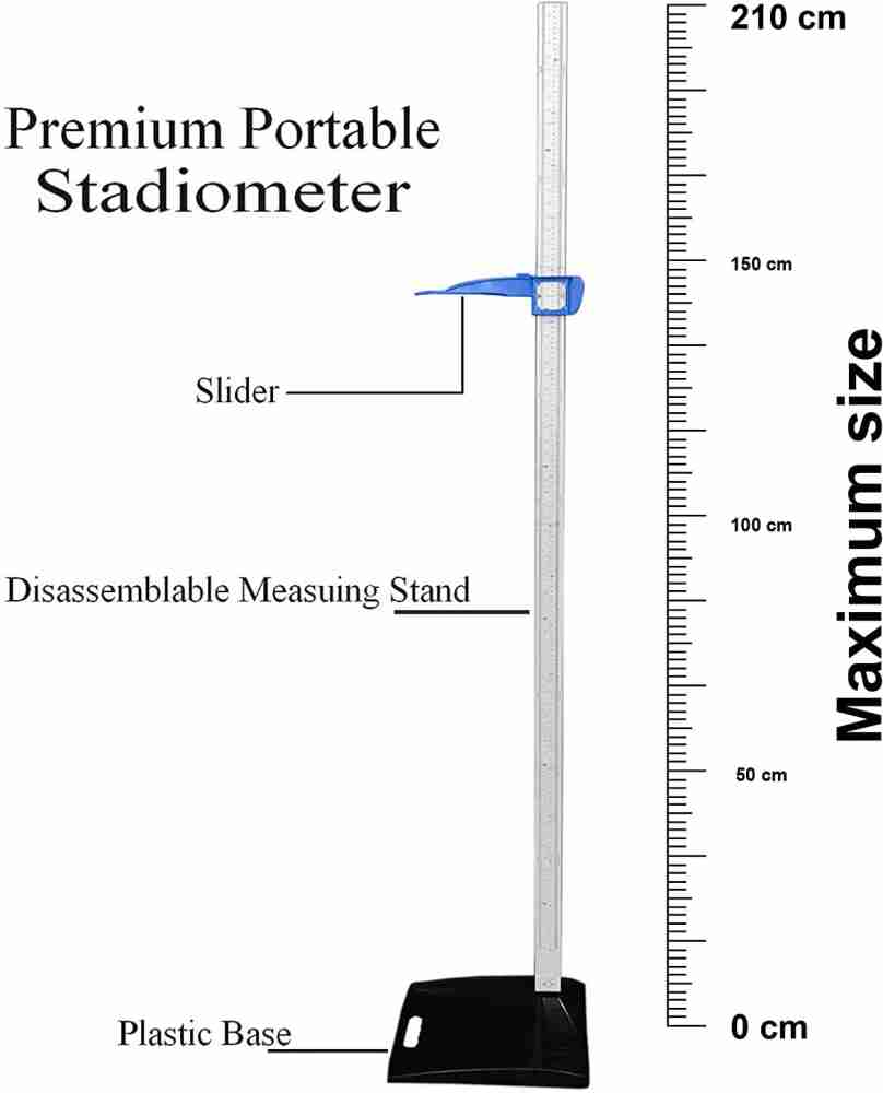 210 cm Portable Height Measuring Scale Stadiometer, Size: Full