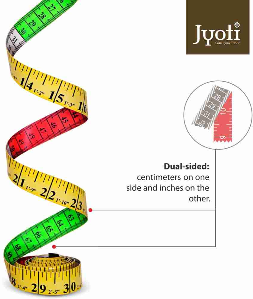 PVC Jyoti Tape Measure ( 13mm CARD), 150 cm, Size: 13 Mmx150 cm