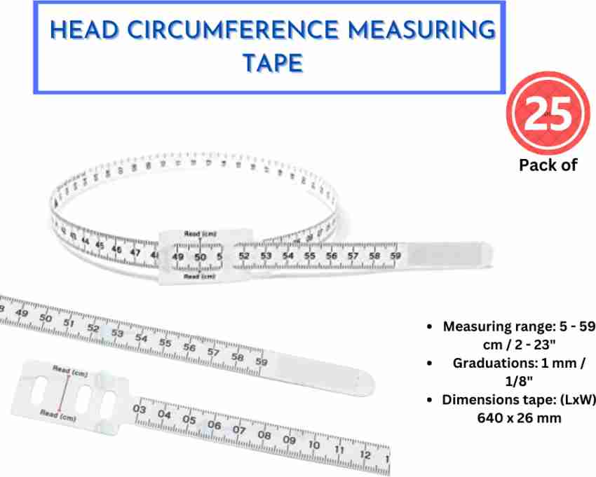 Head Circumference Measuring Tape, PVC, Reusable