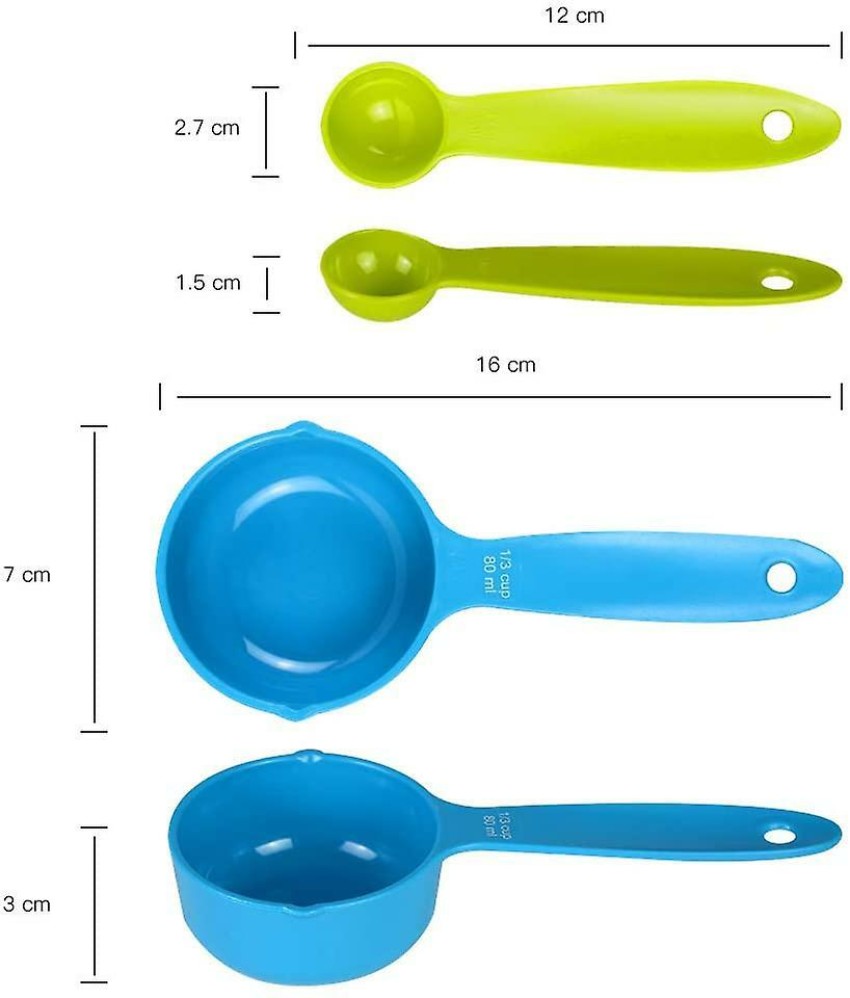 10pcs/set Plastic Black Measuring Cups & Spoons With Scale,  1.25ml/2.5ml/5ml/7.5ml/15ml/30ml/60ml/80ml/150ml/250ml For Cooking,  Household, Outdoor Travel, Etc.