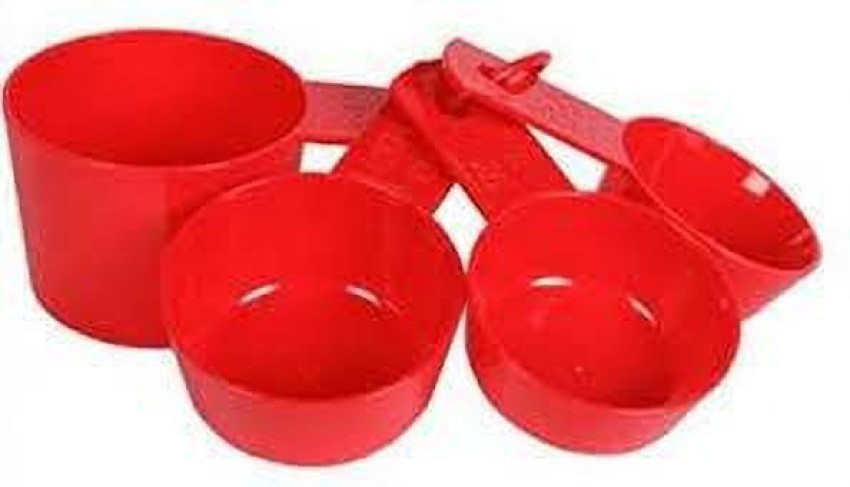 Betty Crocker MEASURING CUPS & MEASURING SPOONS ~ 8 PC SET ~ RED