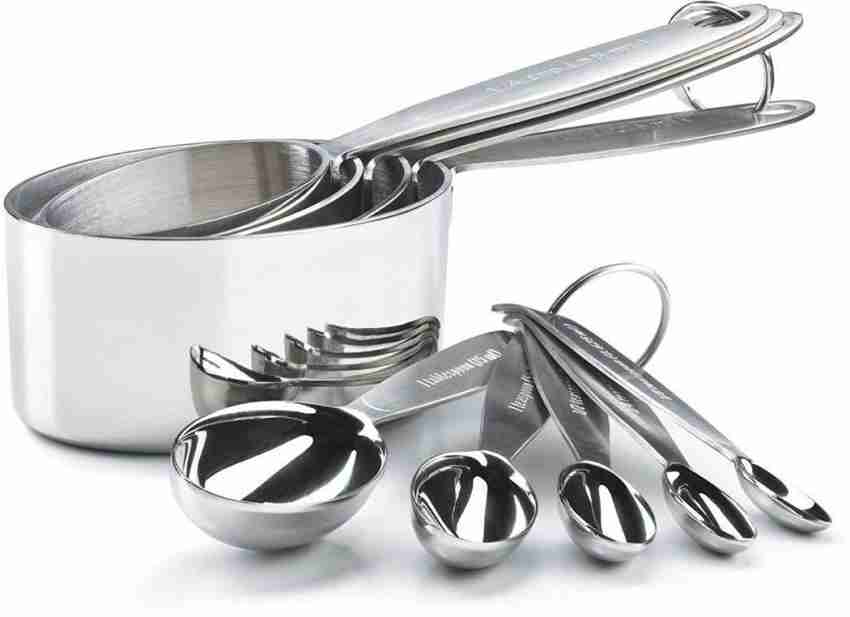 Set of 4 Stainless Steel Measuring Cups: 60, 80, 125, 250 ml