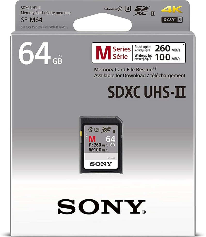SONY M-Series 64 GB SDXC UHS-I Card Class 2 260 MB/s Memory Card