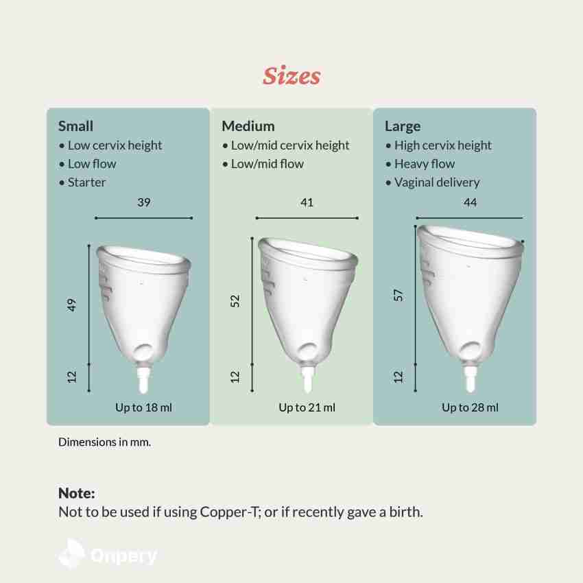 onpery Medium Reusable Menstrual Cup Price in India - Buy onpery