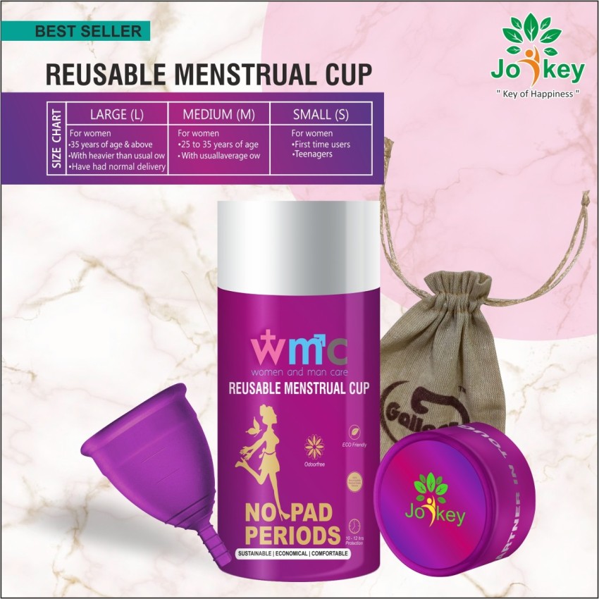 DALUCI Reusable Menstrual Cup for Women –Large size with Pouch,Ultra  Soft,Pad Free Periods with No Rashes, Leakage or Odour,Protection Hour 8-10  hours