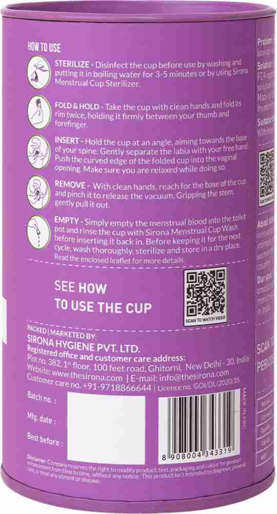 How to use the Sirona Menstrual Cup?