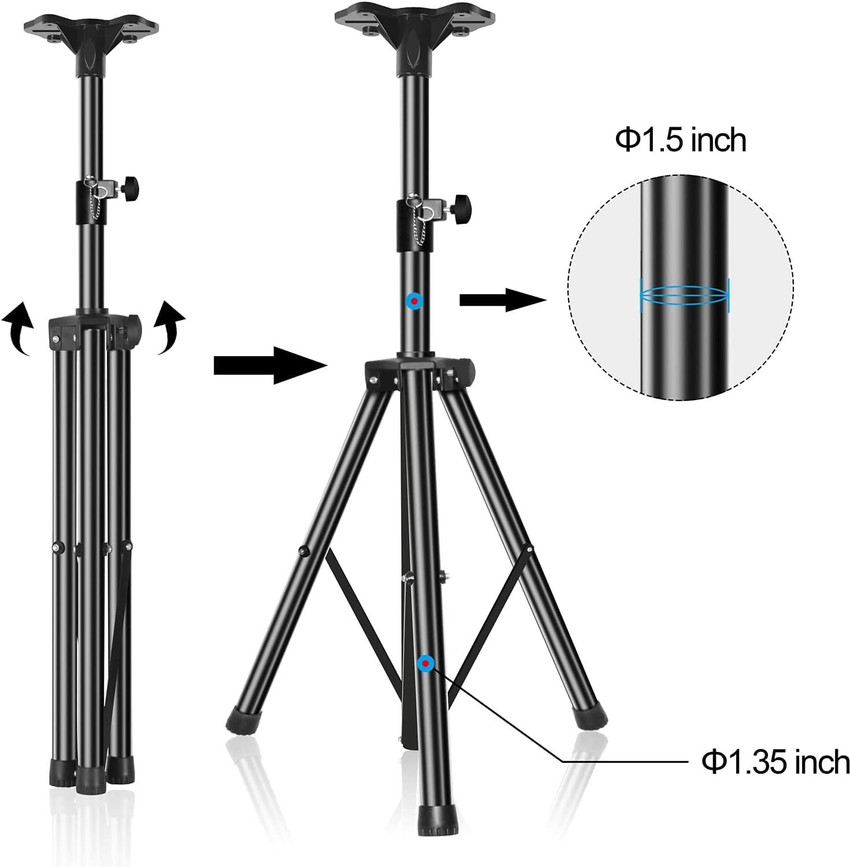 KH DJ PA Speaker Stands Adjustable Height Speaker Stands