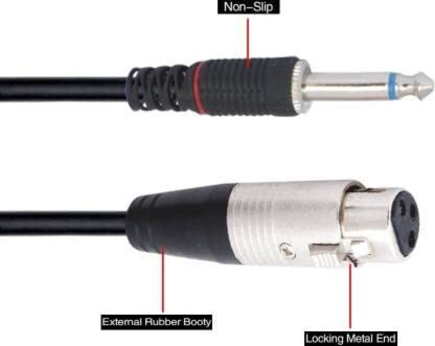 Bronbyte (1.5meter) 6.35mm Mono Male to XLR Female Cable Microphone Cable  XLR Female to Quarter inch TS Plug Mic Cord Price in India - Buy Bronbyte  (1.5meter) 6.35mm Mono Male to XLR