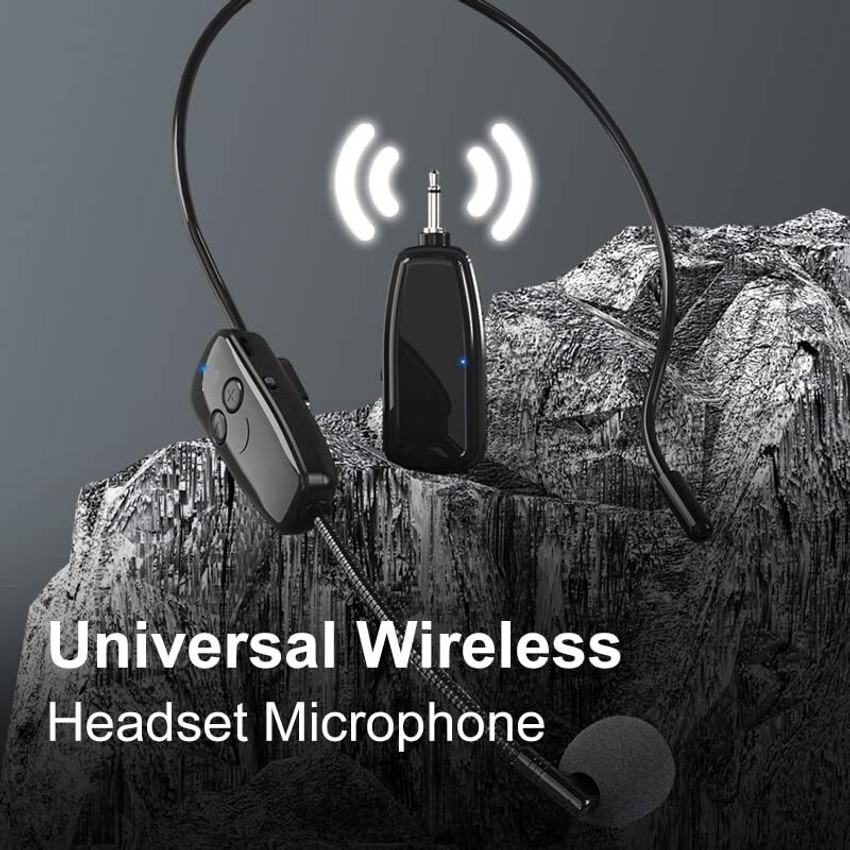 Wireless headset microphone for speaking store