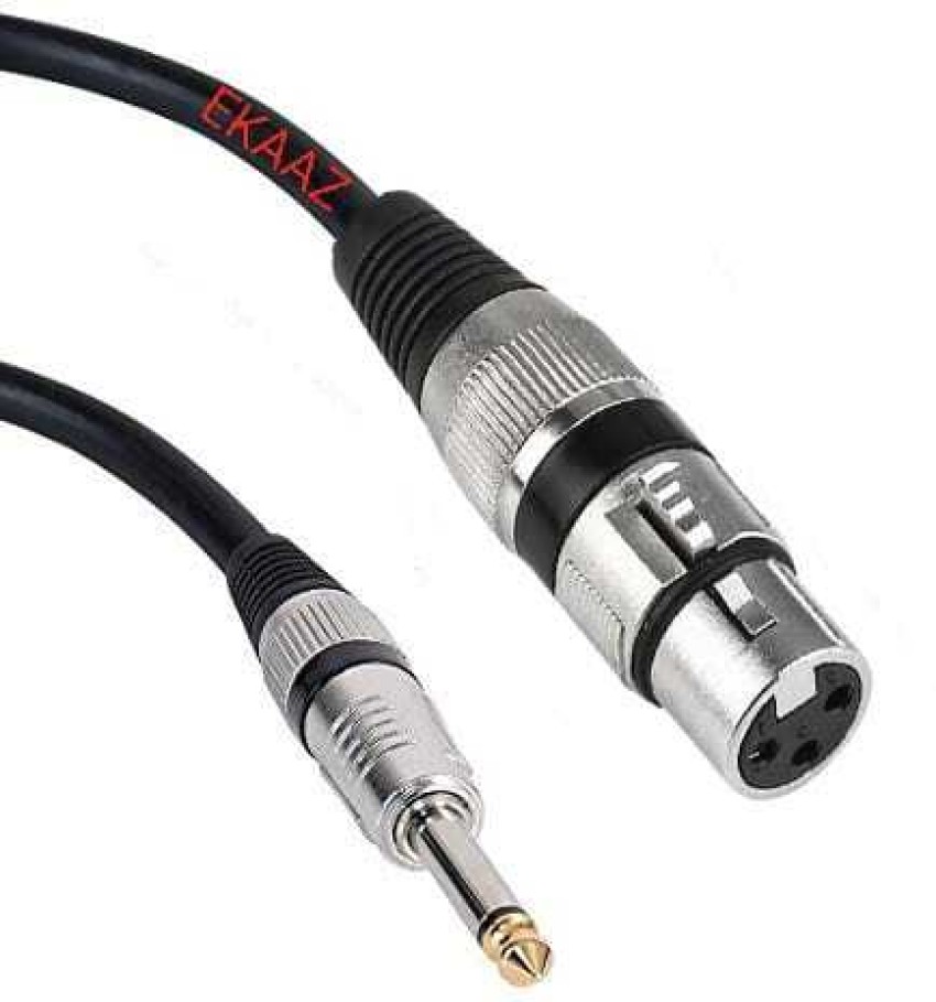EKAAZ XLR cable Mircophone Cable xlr female to 6.35mm Mono male