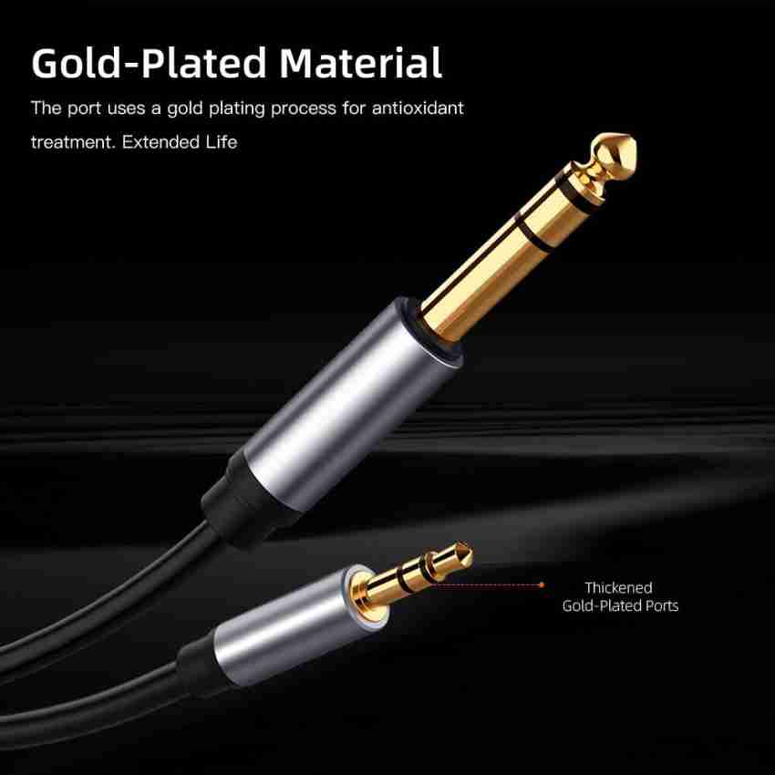 fdealz 3.5mm To 6.35mm Jack Audio Adapter Gold Plated 6.5 Jack To 3.5 Jack  Aux Cable for Mixer Headset Guitar Amplifier Price in India - Buy fdealz 3.5mm  To 6.35mm Jack Audio