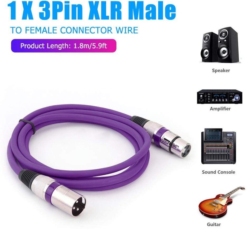 10 ft Shielded Microphone Cable XLR Male to XLR Female Mic Cord Speaker NEW