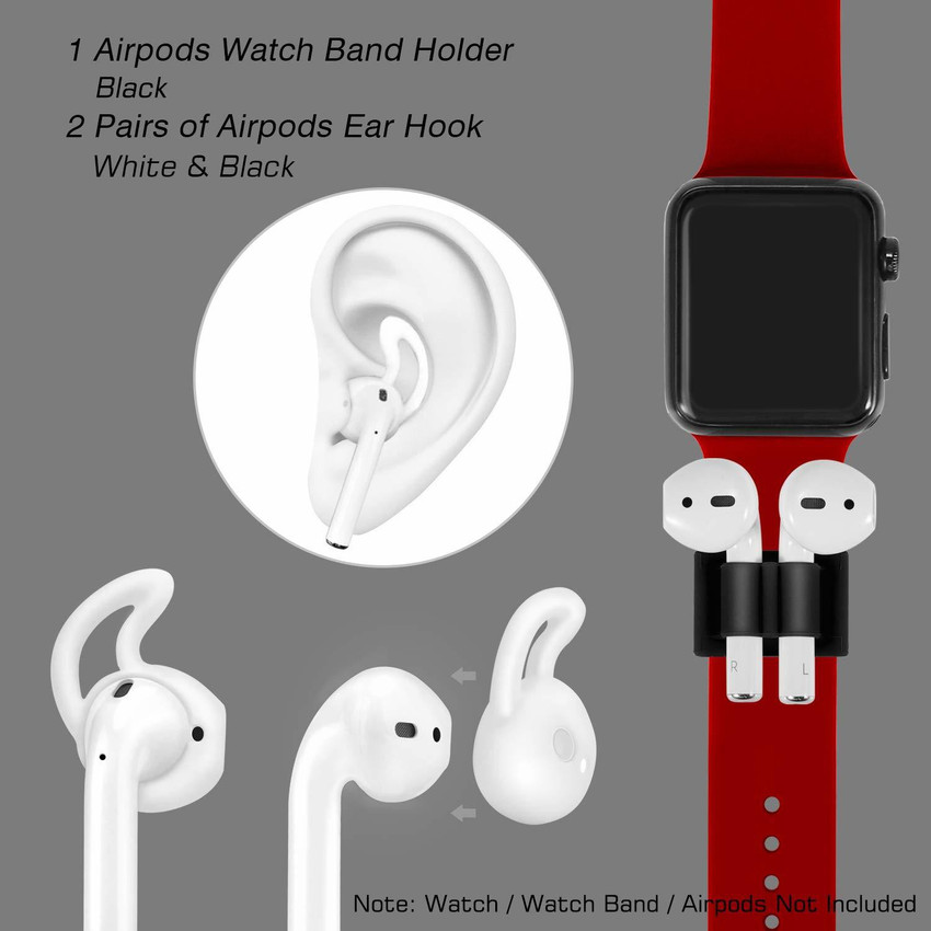 MMTX Airpods Case with 2 Strap 2 Pair of Ear Hooks 2 Carabiner 1