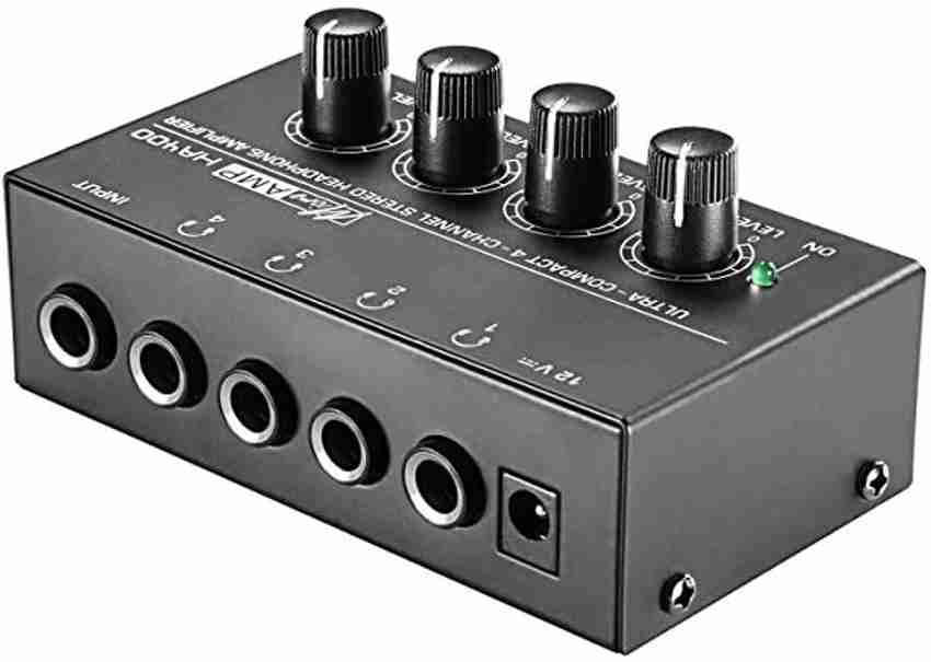 AMG Music 4 Channel Portable Stereo Headphone Amplifier Multi