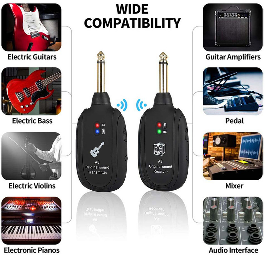 A8 guitar wireless system top