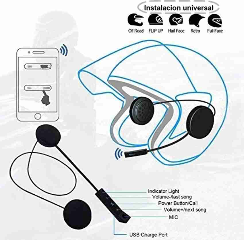 MIKANIX Universal Wireless Helmet Bluetooth Microphone Earphone with USB Charging Cable Helmet Headphone Price in India Buy MIKANIX Universal Wireless Helmet Bluetooth Microphone Earphone with USB Cha...