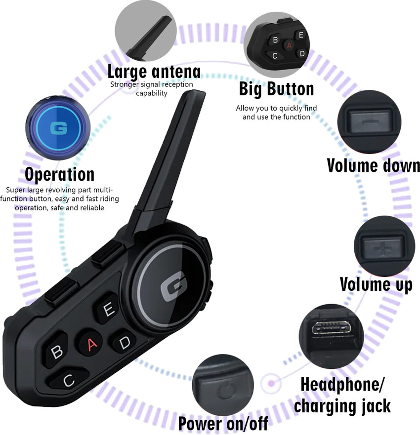 Super 6 riders intercom system outlet