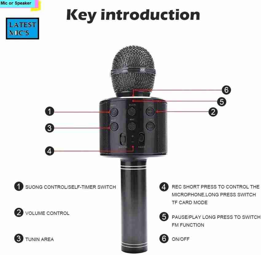 jorugo S2220 ADVANCE WS858 Bluetooth Karaoke Mic For Youtube Sing