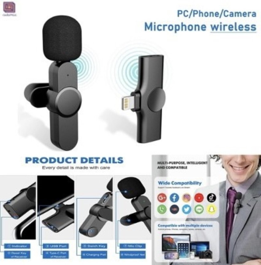 K9 Wireless Single Microphone for Iphone lightning Port