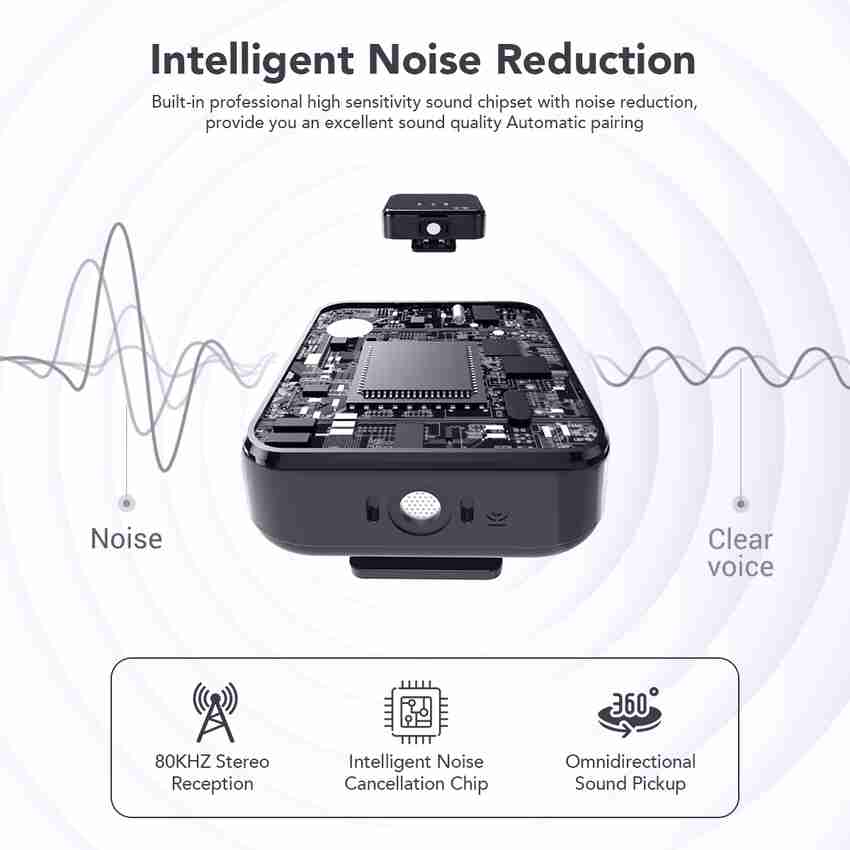 Wireless mic with noise cancellation on sale