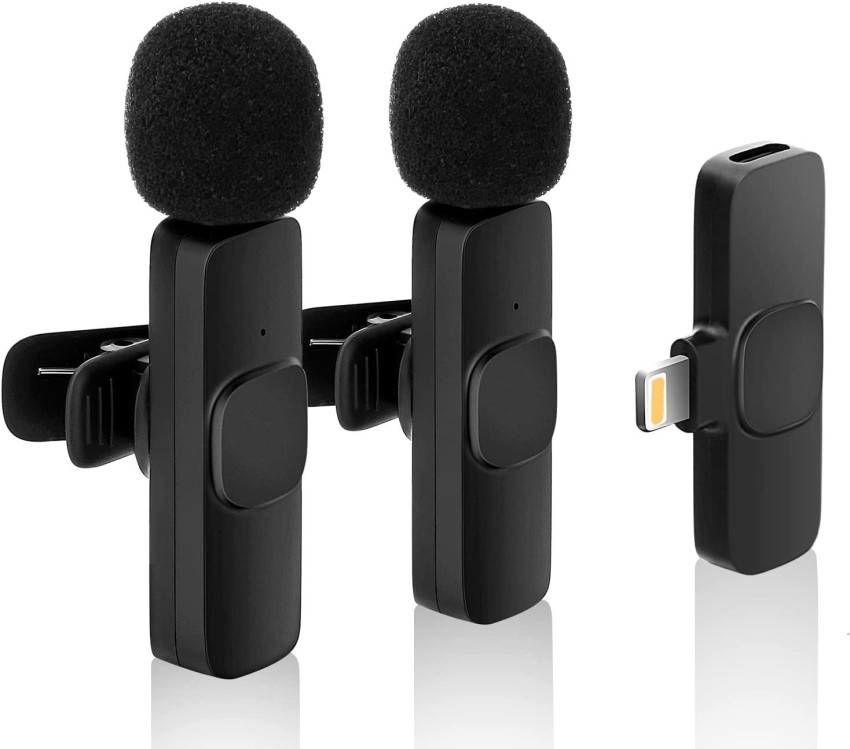 AMG Music Dual Wireless Lavalier Microphone Plug & Play Lapel Mic