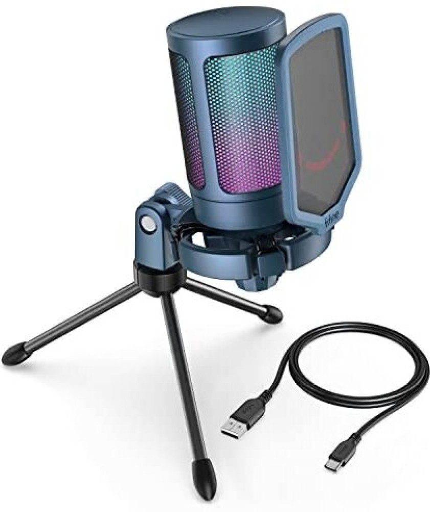 Fifine Ampligame A6V Blue Gaming Streaming USB PC Microphone Microphone -  Fifine 