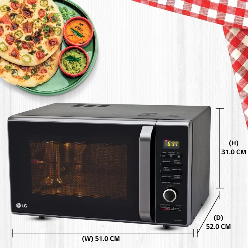 LG 28 L Convection Microwave Oven (MC2887BFUM, Black) - Nandilath G-Mart