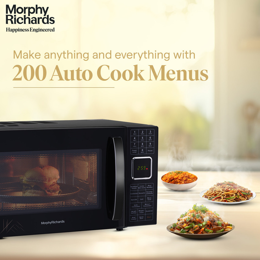 Black microwave morphy richards on sale