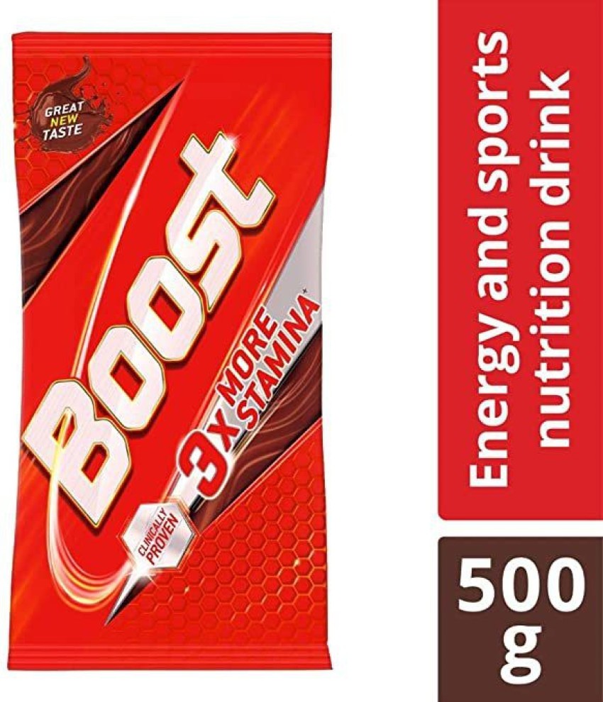 Boost 3x Stamina milk energy drink 500g refill. Price in India - Buy Boost  3x Stamina milk energy drink 500g refill. online at