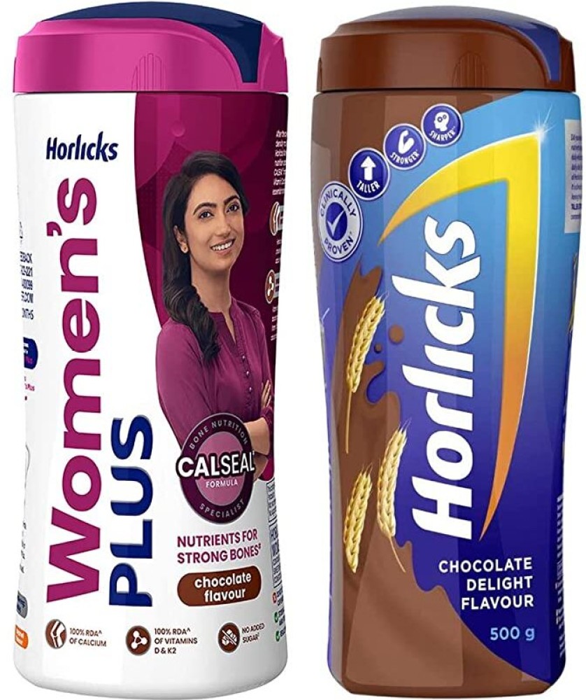 HORLICKS Women's Plus Calseal Chocolate Flavour 400 Gm Jar Pack of 2 Price  in India - Buy HORLICKS Women's Plus Calseal Chocolate Flavour 400 Gm Jar  Pack of 2 online at