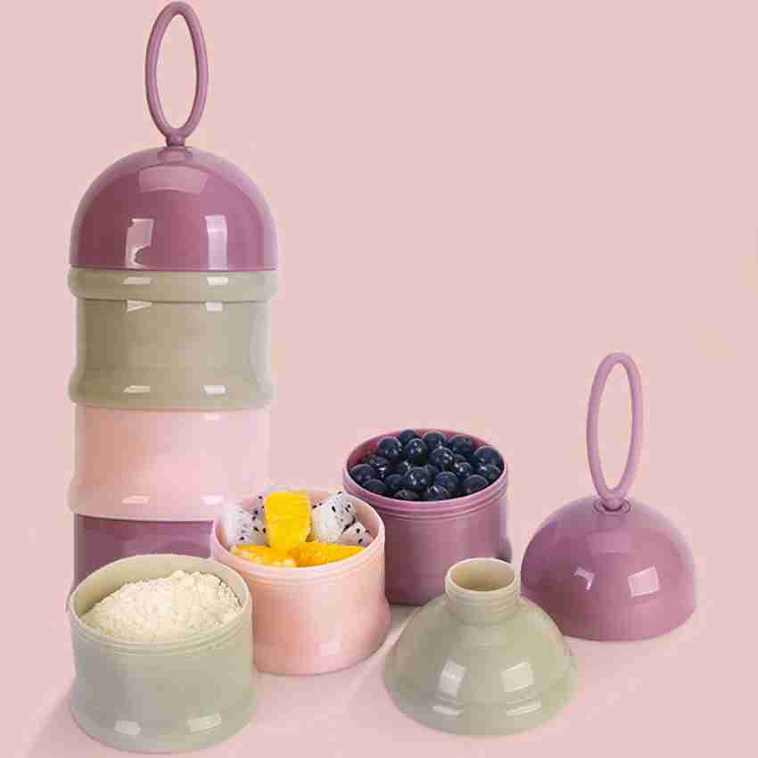 SYGA 3 Layer Cute Bear Portable Baby Food Milk Powder Storage Box Bottle  Container_Purple Price in India - Buy SYGA 3 Layer Cute Bear Portable Baby  Food Milk Powder Storage Box Bottle