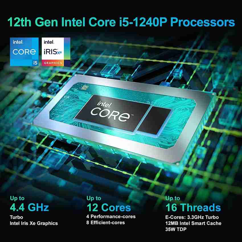 Intel NUC 12 Pro, Newest 12th Gen Core i5-1240P (12 Cores & 4.4GHz) Low  Power, 16GB DDR4 RAM & 512GB NVMe, Intel Iris Xe Graphics 8K, WiFi 6E, Vesa